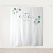 ユーカリブライダルシャワーフォトブース背景 タペストリー (正面)