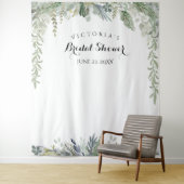 ユーカリブライダルシャワーフォトブース背景 タペストリー (インサイチュ)