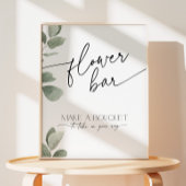 ユーカリブライダルシャワーフラワーバーブーケビリーズ 台座サイン