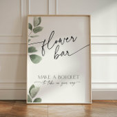 ユーカリブライダルシャワーフラワーバーブーケビリーズ 台座サイン