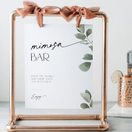 ユーカリブライダルシャワーミモザバー 台座サイン