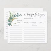 ユーカリブライダルシャワーレシピカード (正面/裏面)