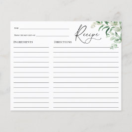 ユーカリブライダルシャワーレシピカード