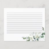 ユーカリブライダルシャワーレシピカード (裏面)