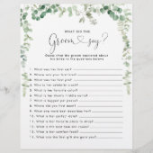 ユーカリブライダルシャワー新郎は何と言った (正面)