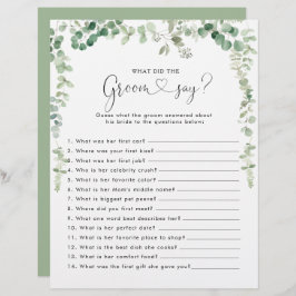 ユーカリブライダルシャワー新郎は何と言った