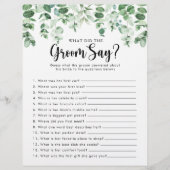 ユーカリブライダルシャワー新郎は何と言った (正面)