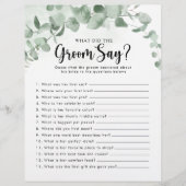 ユーカリブライダルシャワー新郎は何と言った (正面)