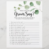 ユーカリブライダルシャワー新郎は何と言った (正面)