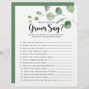 ユーカリブライダルシャワー新郎は何と言った