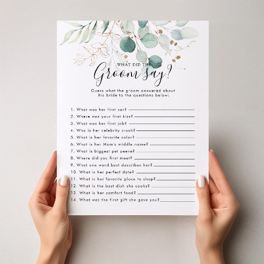 ユーカリブライダルシャワー新郎は何と言った