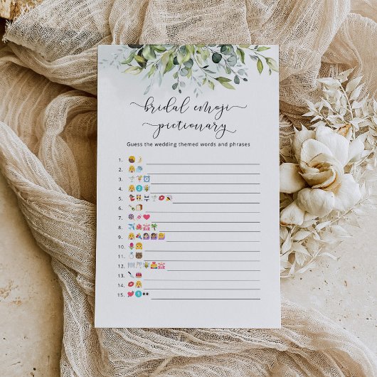 ユーカリブライダルシャワー絵文字ゲーム