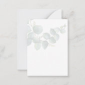 ユーカリブライダルシャワー緑色多肉植物 ノートカード (裏面)