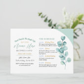 ユーカリブライダルシャワー離れパーティーミント 招待状 (スタンド正面)