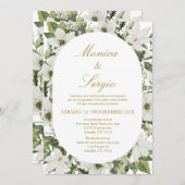 ユーカリプスエレガントウェディング招待状スペインのイン 招待状 (正面/裏面)
