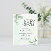 ユーカリプスグリーナリーバジェットベビーシャワー招待状 (スタンド正面)
