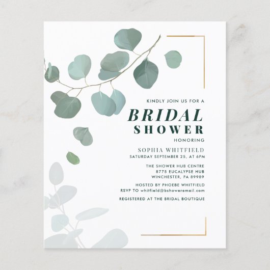 ユーカリプスグリーンサキュリーブライダルシャワー (正面)