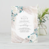 ユーカリプスグリーンパパスグラエキゾチック結婚ズ 招待状 (スタンド正面)