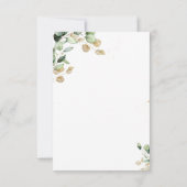 ユーカリプスグリーンフラワーリハーサルディナー 招待状 (裏面)