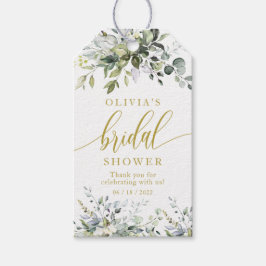 ユーカリプスグリーンブライダルシャワーギフトラベル ギフトタグ