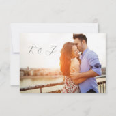 ユーカリプスグリーンリーウェディングRSVPカード 出欠カード (裏面)