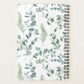 ユーカリプスグリーンリーウォーターカラーウェディングプランナー プランナー手帳 (裏面)