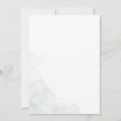 ユーカリプスグリーンリーウォーターカラーブライダルシャワー 招待状 (裏面)