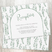 ユーカリプスグリーンリーエレガントなウェディング披露宴カード 出欠カード