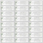 ユーカリプスグリーンリーエレガントゲストアドレス シール (正面)