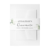 ユーカリプスグリーンリーキンセアニェラ15誕生日 招待状ベリーバンド (正面例)