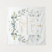 ユーカリプスグリーンリークロスベビーバプテスタペストリー タペストリー (正面(横))