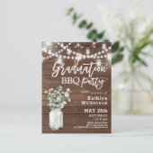 ユーカリプスグリーンリーグラードBBQパーティの招待状 ポストカード (スタンド正面)