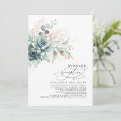 ユーカリプスグリーンリーサキュリント夕べ披露宴I 招待状 (スタンド正面)