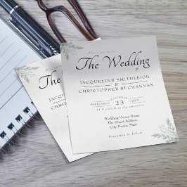 ユーカリプスグリーンリーバジェット結婚式招待状 チラシ