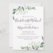 ユーカリプスグリーンリーバチェロレッテウィークエンドパーティー 招待状 (正面)