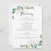 ユーカリプスグリーンリーバチェロレッテウィークエンドパーティー 招待状 (裏面)