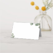 ユーカリプスグリーンリービュッフェブライダルシャワー食品 プレイスカード (裏面)