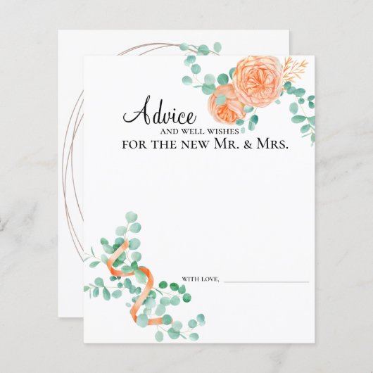 ユーカリプスグリーンリーピーチフローラアドバイスカード (正面/裏面)