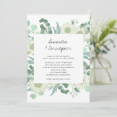 ユーカリプスグリーンリーフラワーズ結婚式招待状 (スタンド正面)