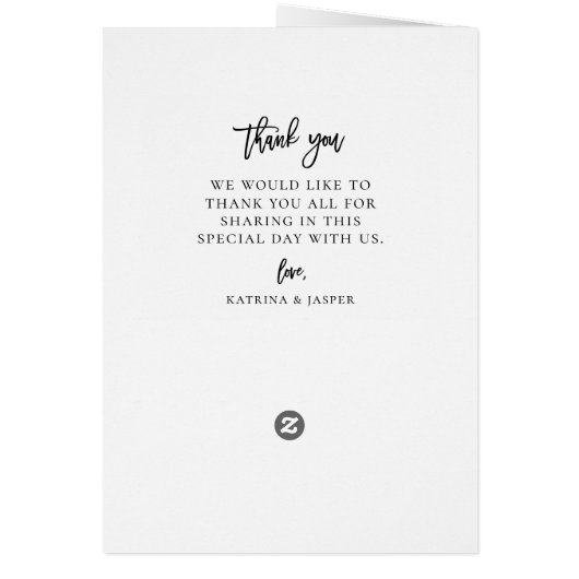 ユーカリプスグリーンリーフレーム結婚式 プログラム (裏面)