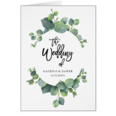 ユーカリプスグリーンリーフレーム結婚式 プログラム (正面)