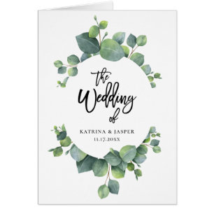 ユーカリプスグリーンリーフレーム結婚式 プログラム