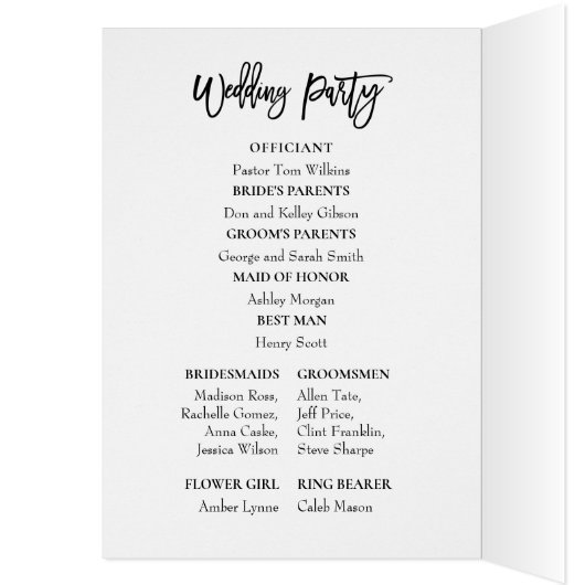 ユーカリプスグリーンリーフレーム結婚式 プログラム (内側 (左))