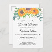 ユーカリプスグリーンリーフローラブライダルブランチ インビテーションポストカード (正面/裏面)