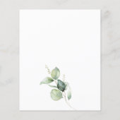 ユーカリプスグリーンリーブライダルシャワー招待 (裏面)