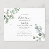 ユーカリプスグリーンリーブライダルシャワー招待 (正面)