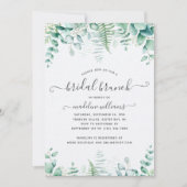 ユーカリプスグリーンリーブランチブライダルシャワー 招待状 (正面)
