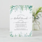 ユーカリプスグリーンリーブランチブライダルシャワー 招待状 (スタンド正面)