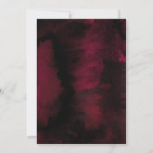 ユーカリプスグリーンリーブルゴーニュフローラ誕生日パーティー 招待状 (裏面)