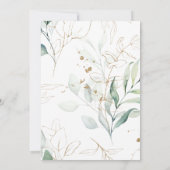 ユーカリプスグリーンリーベビーシャワー招待状 招待状 (裏面)